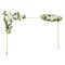 Gold Steel Adjustable Tabletop Arch Stand with C-Clamps and Flowers